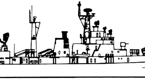 Эсминец PLAN Qingdao [Type 052 Destroyer] - чертежи, габариты, рисунки